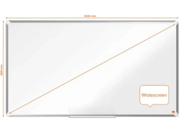 Een Nobo Premium Plus Widescreen whiteboard, gelakt staal, magnetisch, 69 x 122 cm koop je bij Muys Kantoor & Kado