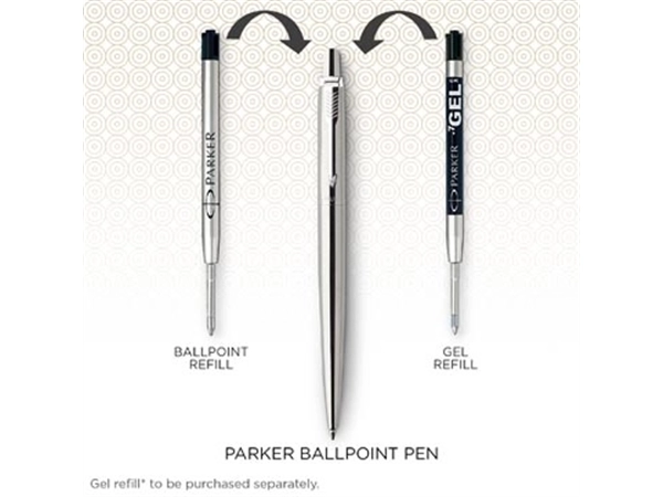 Een Parker Jotter balpen Stainless Steel CT, op blister koop je bij Muys Kantoor & Kado