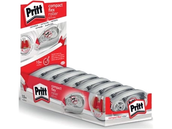 Een Pritt correctieroller Compact Flex 6 mm x 10 m koop je bij Muys Kantoor & Kado