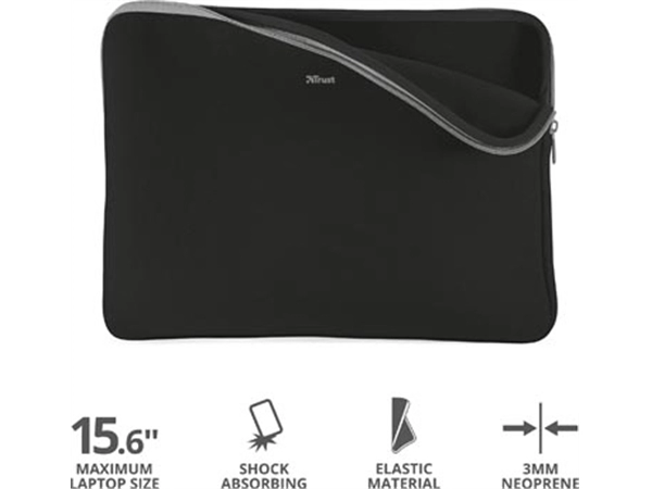 Een Trust primo soft sleeve voor 15,6 inch laptops koop je bij Muys Kantoor & Kado