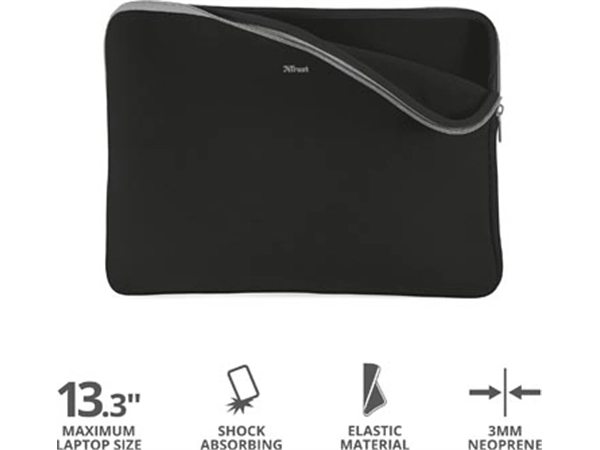 Een Trust primo soft sleeve voor 13,3 inch laptops koop je bij Muys Kantoor & Kado