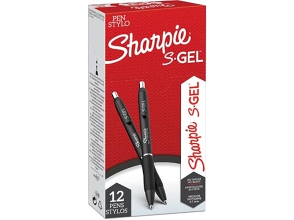 Een Sharpie S-gel roller, medium punt, rood koop je bij Muys Kantoor & Kado