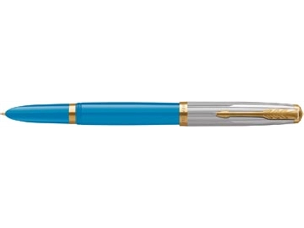 Een Parker 51 Premium vulpen medium, turkoois GT koop je bij Muys Kantoor & Kado