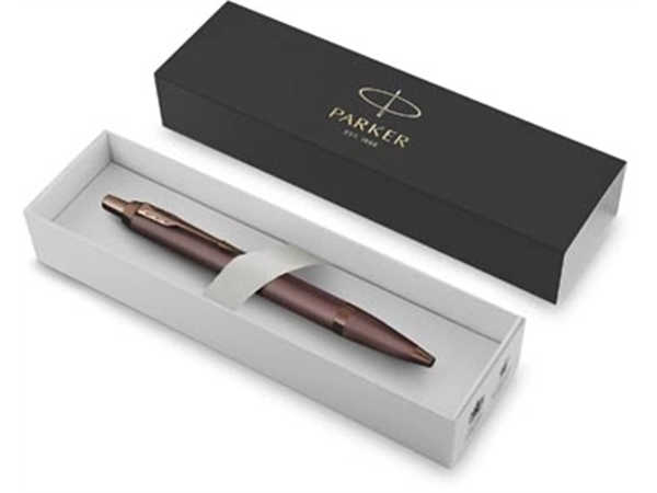 Een Parker IM Monochrome balpen Bordeaux, medium, giftbox koop je bij Muys Kantoor & Kado