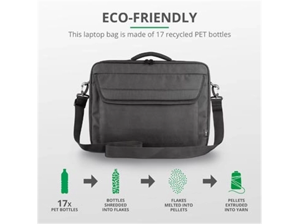 Een Trust Atlanta laptoptas Eco, voor 15,6 inch laptop koop je bij Muys Kantoor & Kado