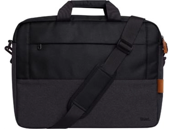 Een Trust laptoptas Lisboa voor 16 inch laptops, zwart koop je bij Muys Kantoor & Kado