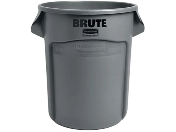 Een Rubbermaid afvalcontainer Brute, zonder deksel, 76 liter, grijs koop je bij Muys Kantoor & Kado