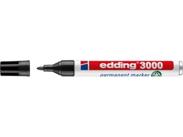 Een Edding permanent marker 3000 zwart koop je bij Muys Kantoor & Kado