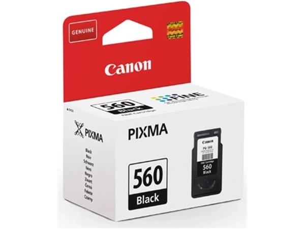 Een Canon inktcartridge PG-560, 180 pagina's, OEM 3713C001, zwart koop je bij Muys Kantoor & Kado