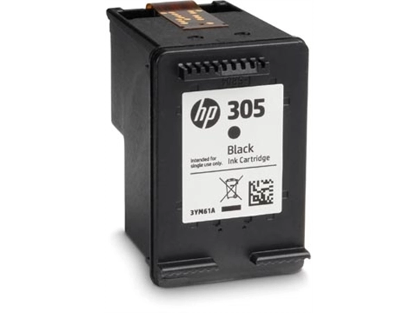 Een HP inktcartridge 305, 120 pagina's, OEM 3YM61AE, zwart koop je bij Muys Kantoor & Kado