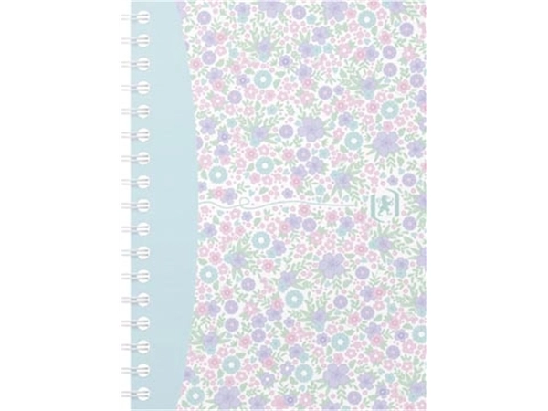 Een Oxford Floral softcover spiraalschrift, ft A6, 50 vel, geruit 5 mm, 4 geassorteerde designs koop je bij Muys Kantoor & Kado