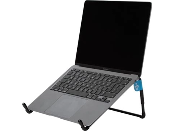 Een R-Go Steel Travel laptopstandaard, zwart koop je bij Muys Kantoor & Kado