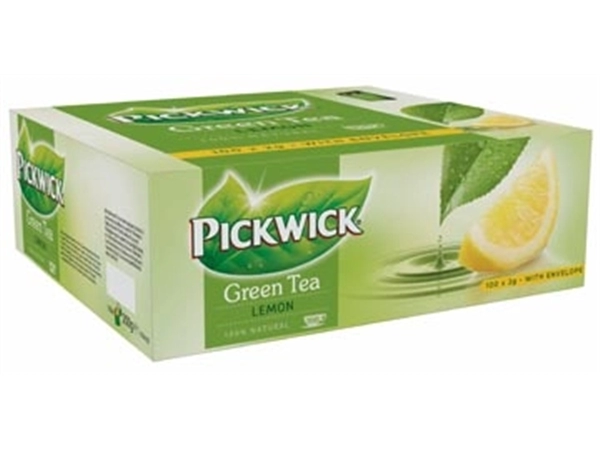 Een Pickwick thee, green tea lemon, pak van 100 stuks koop je bij Muys Kantoor & Kado