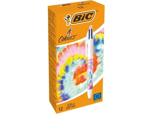 Een Bic Colours Decors Botanical Universe 4-kleurenbalpen, medium, klassieke inktkleuren, doos van 12 stuks koop je bij Muys Kantoor & Kado