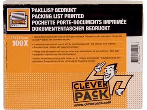 Een Cleverpack documenthouder Documents Enclosed, ft 175 x 115 mm, pak van 100 stuks koop je bij Muys Kantoor & Kado