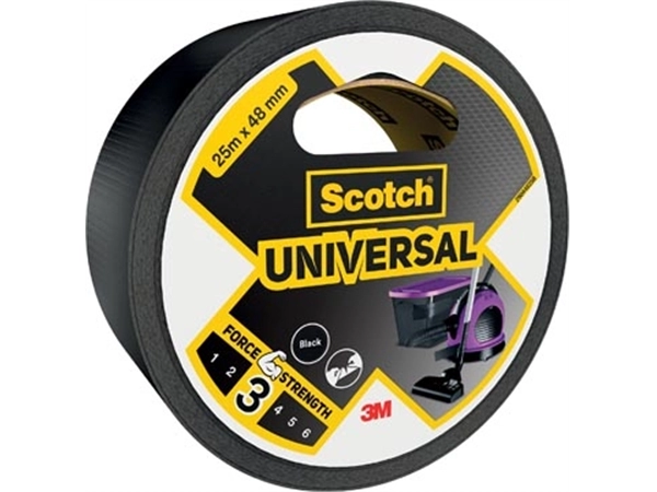 Een Scotch ducttape Universal, ft 48 mm x 25 m, zwart koop je bij Muys Kantoor & Kado