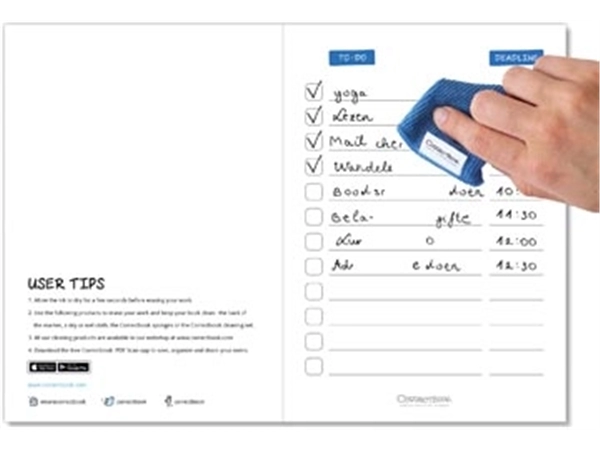 Een Correctbook Scratch To-Do: uitwisbaar / herbruikbaar notitieboek, 8 Pagina's (4 vel) koop je bij Muys Kantoor & Kado