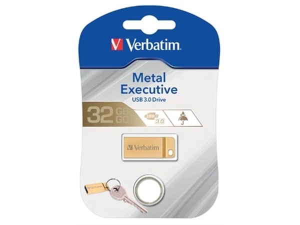 Een Verbatim Metal Executive USB 3.0 stick, 32 GB koop je bij Muys Kantoor & Kado