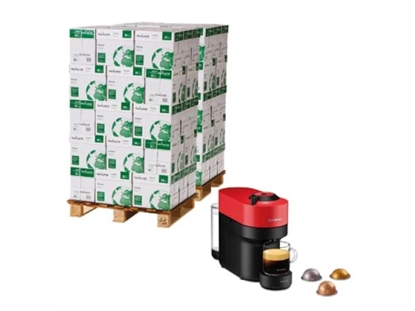 Een ACTIE NAVIGATOR: 2 x pallet printpapier A4, 80 g + GRATIS 1 x Krups Nespresso Vertuo Pop koop je bij Muys Kantoor & Kado