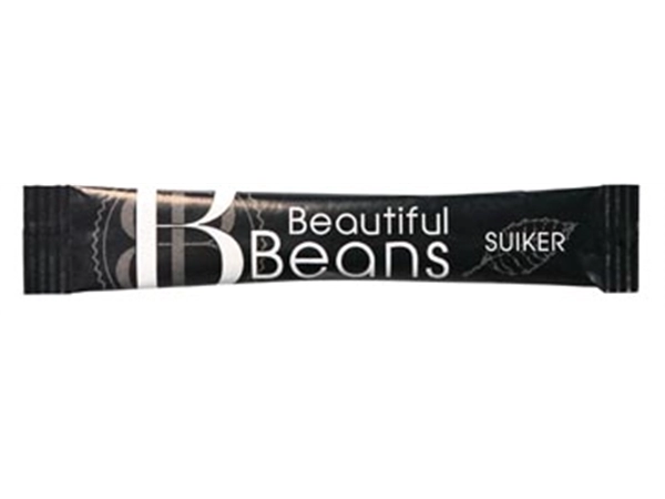 Een Beautiful Beans Suikersticks, 4g, 1000 stuks koop je bij Muys Kantoor & Kado