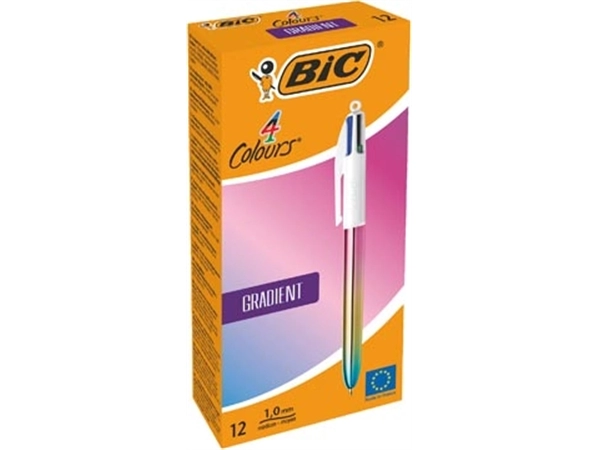 Een Bic Colours Gradient 4-kleurenbalpen, medium, klassieke inktkleuren koop je bij Muys Kantoor & Kado