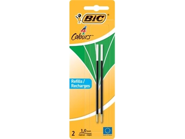 Een Bic vulling voor balpen 4 Colours Medium, blister met 2 stuks, groen koop je bij Muys Kantoor & Kado