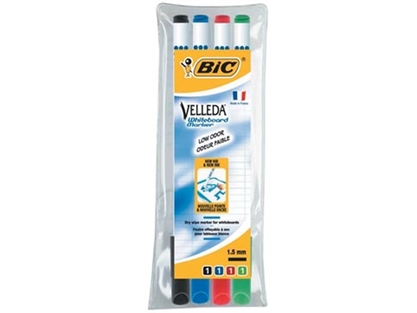 Een Bic whiteboardmarker 1721, etui van 4 stuks koop je bij Muys Kantoor & Kado