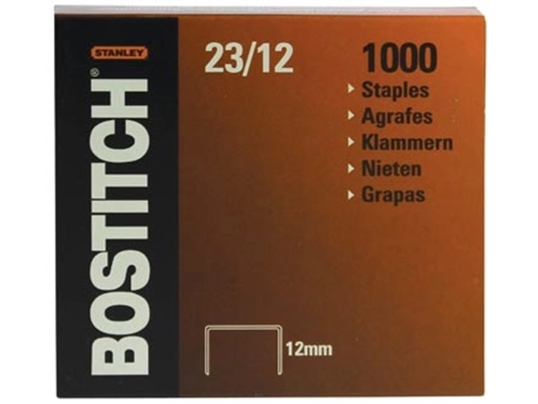 Een Bostitch nietjes 23-12-1M, 12 mm, verzinkt, voor B310HDS, 00540, HD-23L17, HD-12F koop je bij Muys Kantoor & Kado