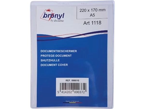 Een Bronyl U-mapje uit transparante PVC van 180 micron, ft A5 koop je bij Muys Kantoor & Kado