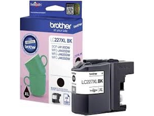 Een Brother inktcartridge, 1.200 pagina's, OEM LC-227XLBK, zwart koop je bij Muys Kantoor & Kado