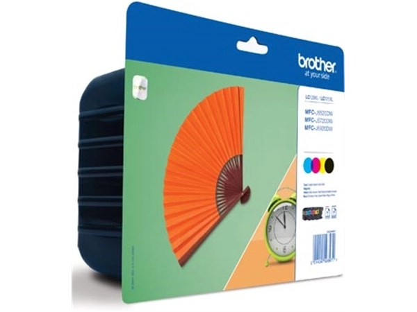 Een Brother inktcartridge, 2.400 pagina's, OEM LC-129XLVALBPDR, 4 kleuren koop je bij Muys Kantoor & Kado