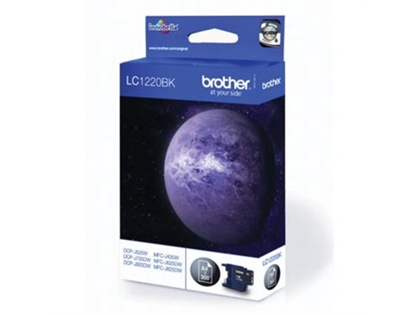 Een Brother inktcartridge, 300 pagina's, OEM LC-1220BK, zwart koop je bij Muys Kantoor & Kado