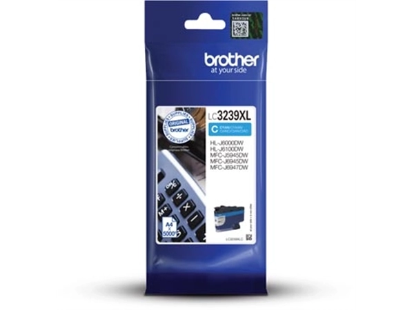 Een Brother inktcartridge, 5.000 pagina's, OEM LC-3239XLC, cyaan koop je bij Muys Kantoor & Kado