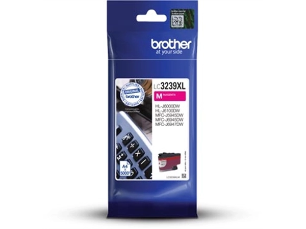 Een Brother inktcartridge, 5.000 pagina's, OEM LC-3239XLM, magenta koop je bij Muys Kantoor & Kado