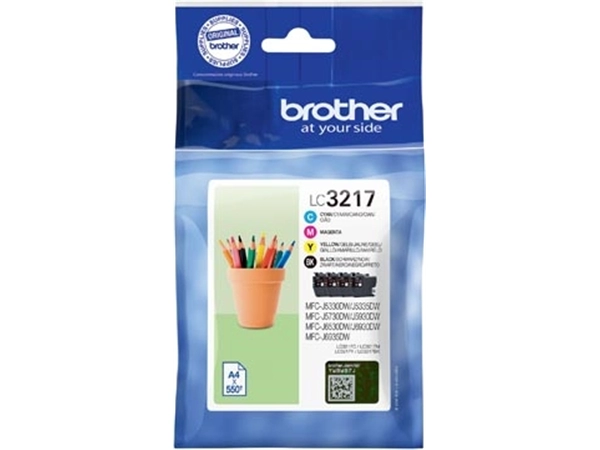 Een Brother inktcartridge, 550 pagina's, OEM LC-3217, 4 kleuren koop je bij Muys Kantoor & Kado