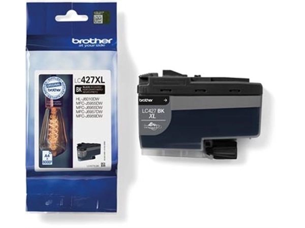 Een Brother inktcartridge, 6.000 pagina's, OEM LC-427XLBK, zwart koop je bij Muys Kantoor & Kado