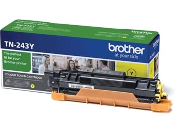 Een Brother toner, 1.000 pagina's, OEM TN-243Y, geel koop je bij Muys Kantoor & Kado