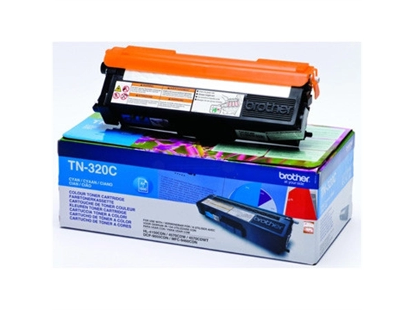 Een Brother toner, 1.500 pagina's, OEM TN-320C, cyaan koop je bij Muys Kantoor & Kado