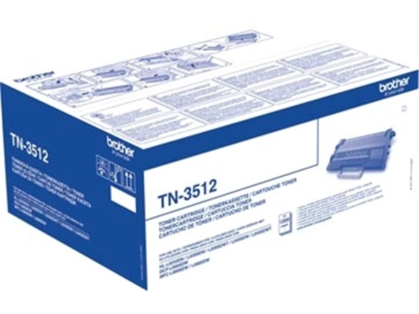 Een Brother toner, 12.000 pagina's, OEM TN-3512, zwart koop je bij Muys Kantoor & Kado