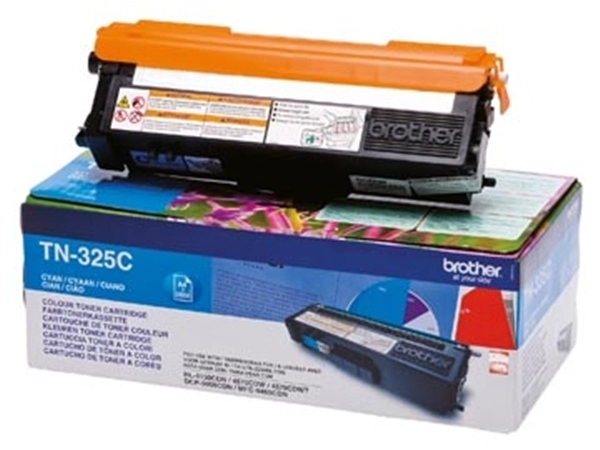 Een Brother toner, 3.500 pagina's, OEM TN-325C, cyaan koop je bij Muys Kantoor & Kado