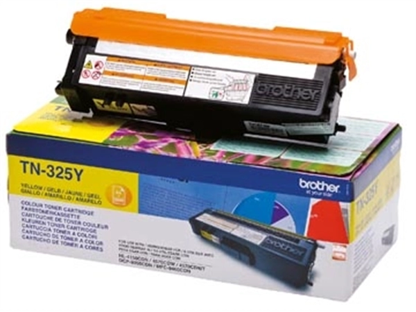 Een Brother toner, 3.500 pagina's, OEM TN-325Y, geel koop je bij Muys Kantoor & Kado