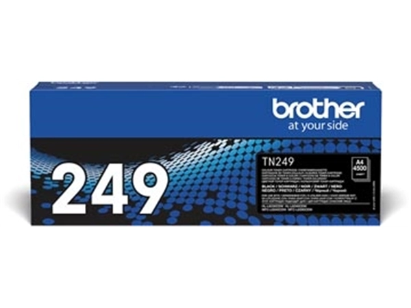 Een Brother toner, 4.000 pagina's, OEM TN-249BK, zwart koop je bij Muys Kantoor & Kado