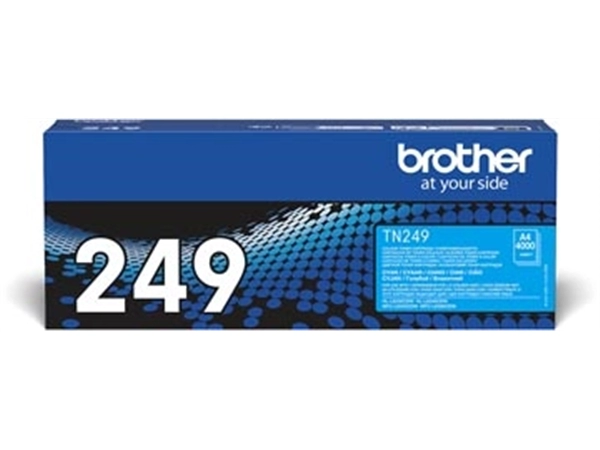 Een Brother toner, 4.000 pagina's, OEM TN-249C, cyaan koop je bij Muys Kantoor & Kado