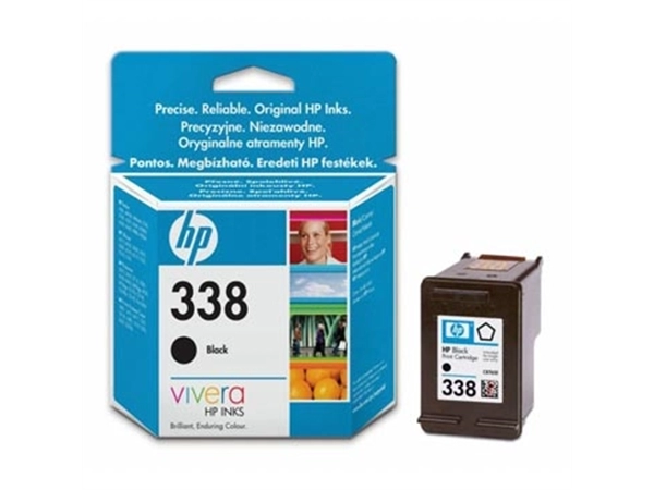 Een HP inktcartridge 338, 450 pagina's, OEM C8765EE, zwart koop je bij Muys Kantoor & Kado