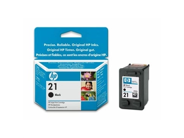 Een HP inktcartridge 21, 190 pagina's, OEM C9351AE, zwart koop je bij Muys Kantoor & Kado