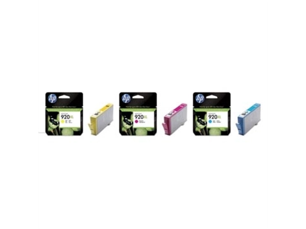 Een HP inktcartridge 920XL, 700 pagina's, OEM CD974AE, geel koop je bij Muys Kantoor & Kado