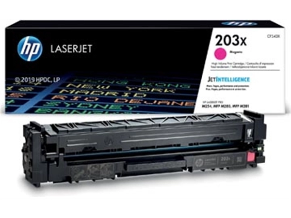 Een HP toner 203X, 2.500 pagina's, OEM CF543X, magenta koop je bij Muys Kantoor & Kado