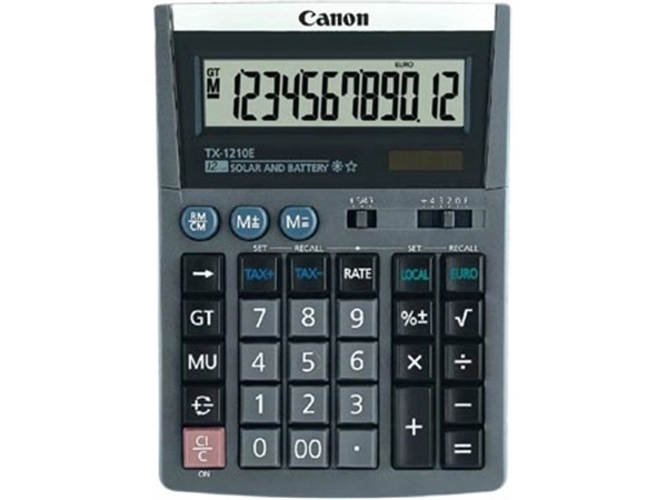 Een Canon bureaurekenmachine TX-1210E koop je bij Muys Kantoor & Kado