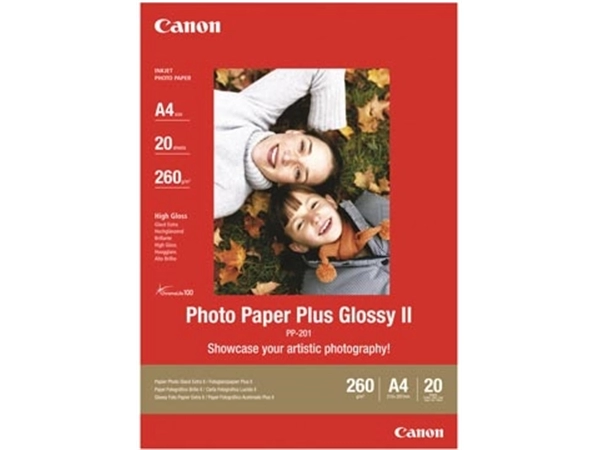 Een Canon fotopapier PP-201 Plus, ft A4, 260 g, pak van 20 vel koop je bij Muys Kantoor & Kado