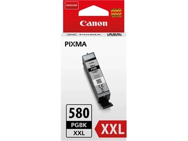 Een Canon inkcartridge PGI-580 PGBK XXL, 600 pagina's, OEM 1970C001, zwart koop je bij Muys Kantoor & Kado